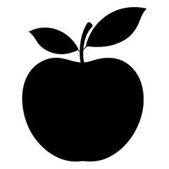 apple with leaf on white background