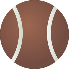 Isolated Tennis Ball With White Stripes On A Transparent Background Ready For Game And Sports