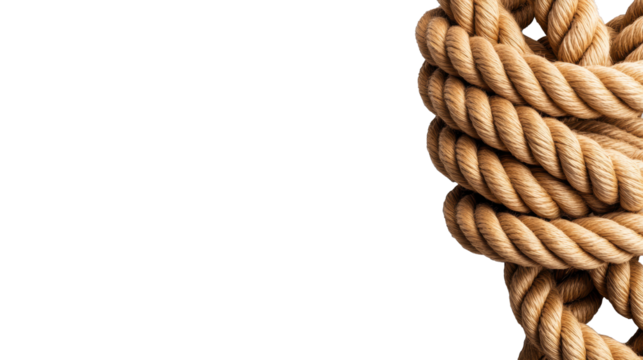 Coiled Ropes on Transparent Background