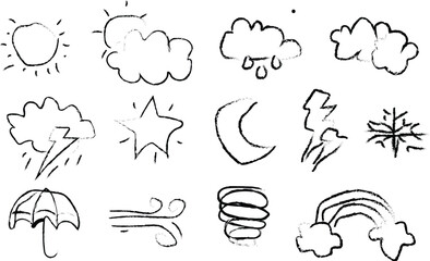 hand drawn vector set of hand drawn vector illustration