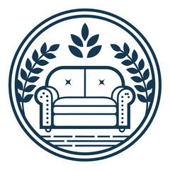 Abstract furniture logo design concept. Symbol and icon of chairs, sofa, tables, and home furnishings	
