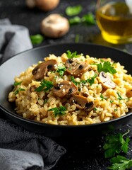 Delicious Mushroom Risotto - A Creamy Italian Classic.