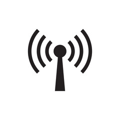 Solid Antenna Signal Wireless Network Technology Icon