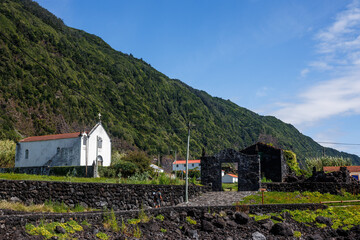 São Jorge island landscapes, Azores archipelago, travel and explore Portugal.