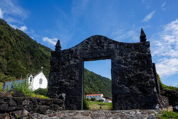 São Jorge island landscapes, Azores archipelago, travel and explore Portugal.