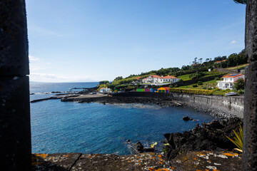 São Jorge island landscapes, Azores archipelago, travel and explore Portugal.