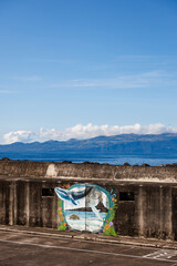 São Jorge island landscapes, Azores archipelago, travel and explore Portugal.
