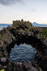 São Jorge island landscapes, Azores archipelago, travel and explore Portugal.