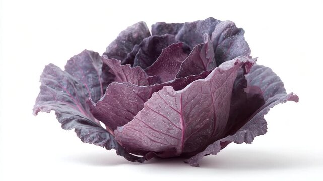 purple cabbage isolated on white
