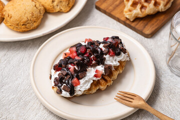 おやつの時間　ワッフル