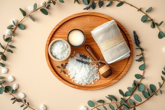 Generative AI Spa essentials for relaxation and rejuvenation.