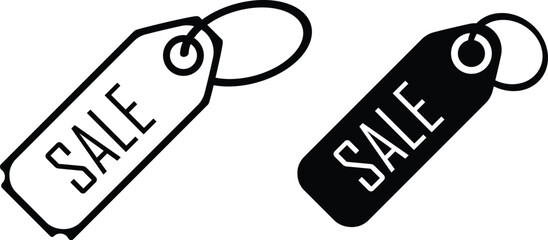 Sale, price tag icon, Vector flat design illustration, Sale label web icon, Vector illustration, Sign isolated on white background.