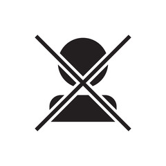 Crossed Out User Profile Block Ban Solid Icon