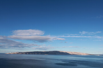 Ciel au dessus de l'ile de Hvar en Croatie 