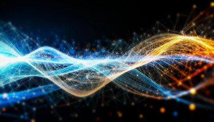Futuristic Global Data Network Visualization Generative AI
