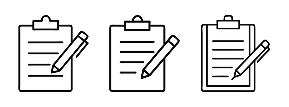 Clipboard checklist with pen vector illustration for task management and organization design template