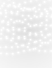 Glowing Christmas Light Garland with Yellow LED Bulbs