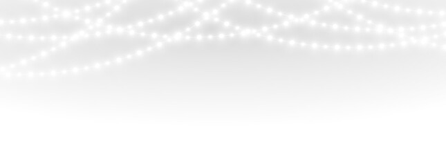 Isolated Christmas Bulb String with Glowing Effects
