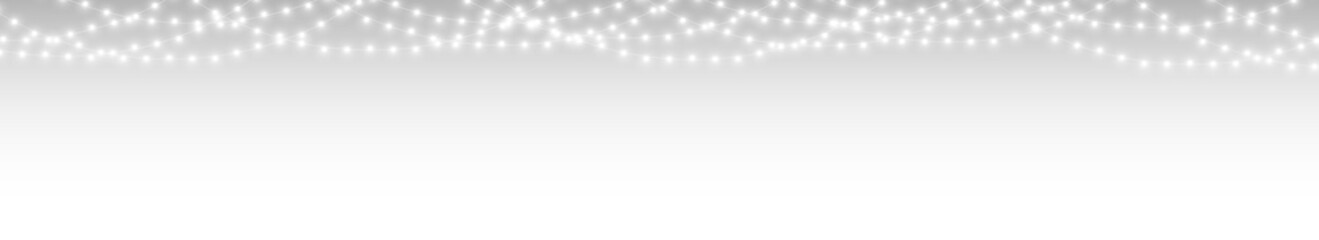 Vector Illustration of Festive Christmas Light String