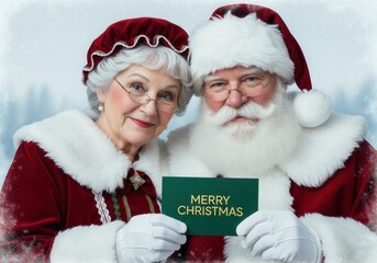 Santa And Mrs. Claus Wishing You A Merry Christmas