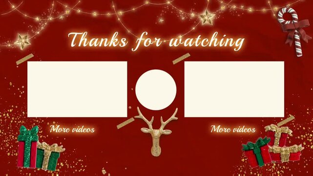 christmas frame with christmas tree HD animation