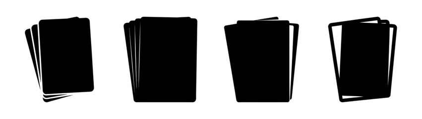 Four abstract black rectangles scattered design elements minimalist rough textured graphic