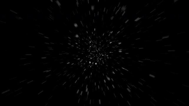 Particular Outward Radial Blur Zoom, Alpha Channel Space Travel, Starfield or Hyperspace Effect. 4K Transparent video ProRes 4444