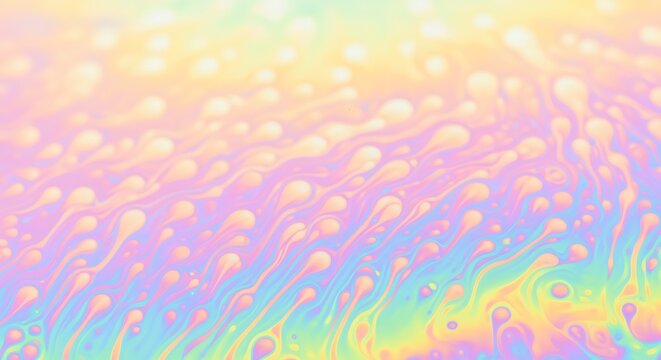 Abstract rainbow soap bubble surface with iridescent colors
