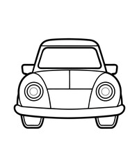 Vintage Car Outline Simple Retro Transportation Design Perfect Vehicle Illustration Car Enthusiasts Graphic Design Projects for Automotive
