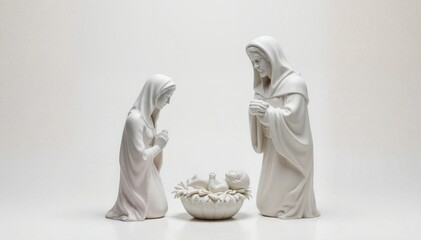 Minimalist Ceramic Nativity Scene
