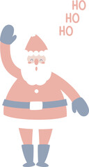 santa claus winter christmas ornaments decoration element, flat eps vector png jpg illustration cartoon design