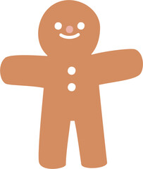 gingerbread winter christmas ornaments decoration element, flat eps vector png jpg illustration cartoon design