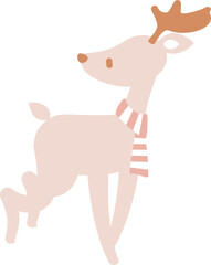 reindeer winter christmas ornaments decoration element, flat eps vector png jpg illustration cartoon design