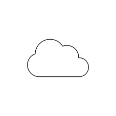 Simple Cloud Storage Server Outline Icon Symbol