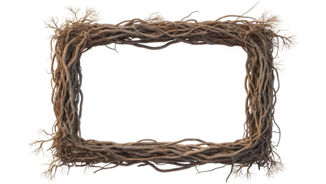 Rustic organic grapevine border frames natural rustic design elements for earthy invitations and decor