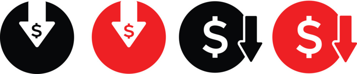 WebCost reduction icon price lower arrow. Price Reduction sign. Save Money symbols. Money Saving Graphic designs. Cost Cutting Icons
