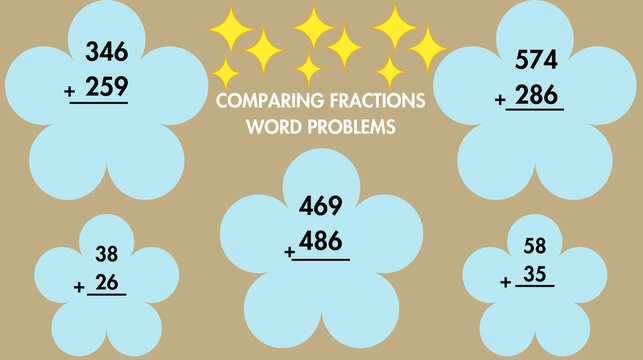 Elementary school mathematics learning template featuring cute illustrations and numerical multiplication drills for kids learning