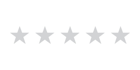 Obraz premium Rating Bar Icon: Five Stars Isolated for User Interface