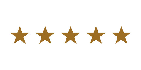 Rating Stars Set: 5 Star Customer Service and Product Review