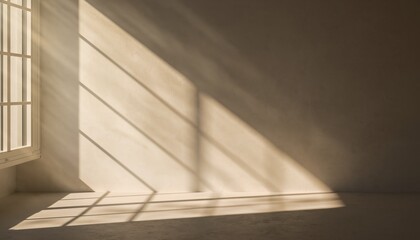 Sunlight through Grid Window onto Wall and Floor