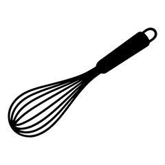 Black silhouette of a whisk for cooking and baking