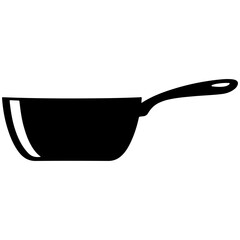 Black silhouette of a cooking pot kitchenware