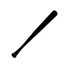 Classic Baseball Bat Silhouette Sport Game Equipment American Pastime Design
