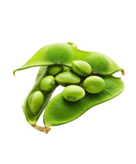 Green Soybean Pods with Edamame Beans graphic design isolated on a transparent background
