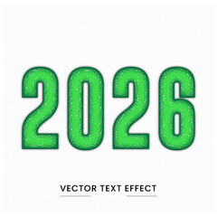 2026 Green Glitter Text Effect – Sparkling Editable Vector Typography