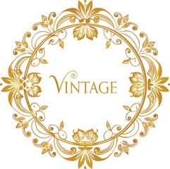 Adobe Illustrator  luxury gold floral label frame
wedding circle frame Luxury gold floral elements
