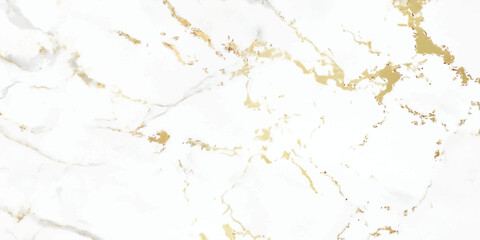 Elegant white marble texture with gold veins isolated on white background