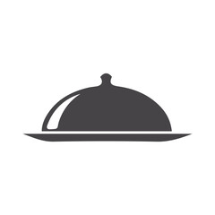 Unique food serving tray vector icon for restaurant food delivery.