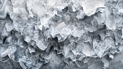 Abstract Gray and White Textured Background with Fluid Swirls