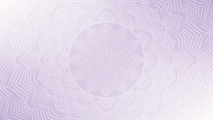Round mandala on colorfull gradient background. Translucent mesh pattern in the form of a mandala. Mandala with floral patterns. Pastel Yoga template. Gradient background with round mandala